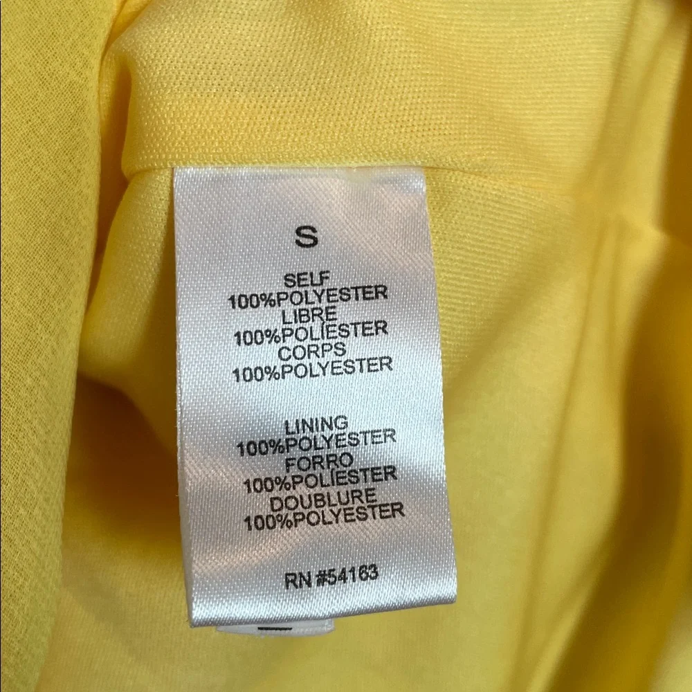 Jessica Simpson Yellow One-Shoulder Ruffle Dress Asymmetrical small